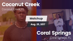 Matchup: Coconut Creek vs. Coral Springs  2017