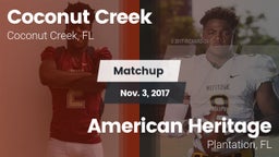 Matchup: Coconut Creek vs. American Heritage  2017