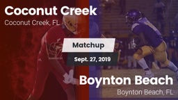 Matchup: Coconut Creek vs. Boynton Beach  2019