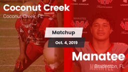 Matchup: Coconut Creek vs. Manatee  2019