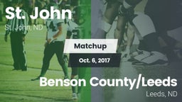 Matchup: St. John vs. Benson County/Leeds  2017