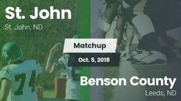 Matchup: St. John vs. Benson County  2018