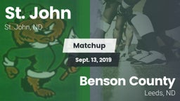 Matchup: St. John vs. Benson County  2019