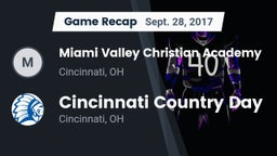 Recap: Miami Valley Christian Academy vs. Cincinnati Country Day  2017