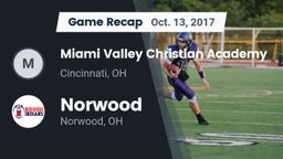 Recap: Miami Valley Christian Academy vs. Norwood  2017