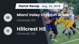 Recap: Miami Valley Christian Academy vs. Hillcrest HS 2018