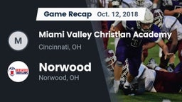 Recap: Miami Valley Christian Academy vs. Norwood  2018