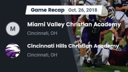 Recap: Miami Valley Christian Academy vs. Cincinnati Hills Christian Academy 2018