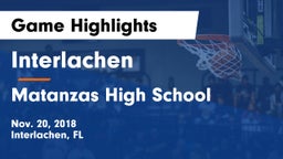 Interlachen  vs Matanzas High  School Game Highlights - Nov. 20, 2018
