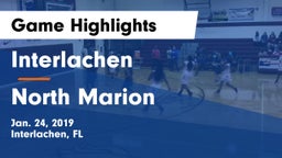 Interlachen  vs North Marion Game Highlights - Jan. 24, 2019