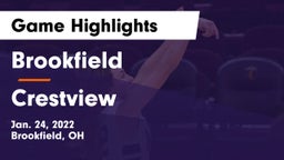 Brookfield  vs Crestview  Game Highlights - Jan. 24, 2022