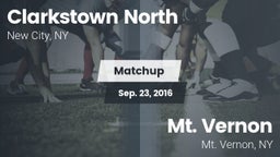 Matchup: Clarkstown North vs. Mt. Vernon  2016