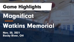 Magnificat  vs Watkins Memorial  Game Highlights - Nov. 20, 2021