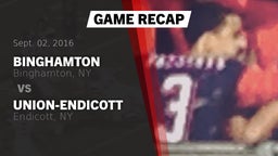 Recap: Binghamton  vs. Union-Endicott  2016