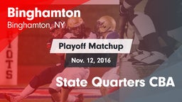 Matchup: Binghamton vs. State Quarters CBA 2016