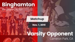Matchup: Binghamton vs. Varsity Opponent  2019