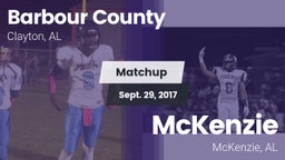Matchup: Barbour County vs. McKenzie  2017