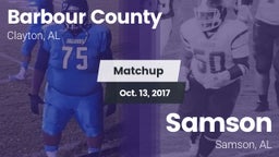 Matchup: Barbour County vs. Samson  2017