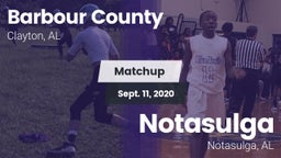 Matchup: Barbour County vs. Notasulga  2020