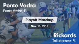 Matchup: Ponte Vedra High vs. Rickards  2016