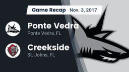 Recap: Ponte Vedra  vs. Creekside  2017