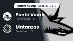 Recap: Ponte Vedra  vs. Matanzas  2019