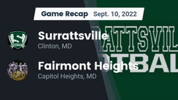 Recap: Surrattsville  vs. Fairmont Heights  2022