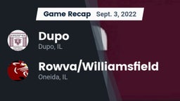 Recap: Dupo  vs. Rowva/Williamsfield  2022