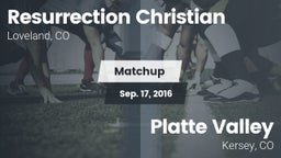 Matchup: Resurrection Christi vs. Platte Valley  2016