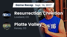 Recap: Resurrection Christian  vs. Platte Valley  2017