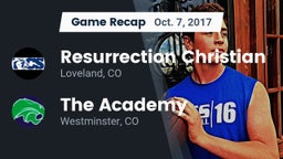 Recap: Resurrection Christian  vs. The Academy 2017
