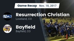 Recap: Resurrection Christian  vs. Bayfield  2017