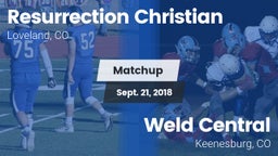 Matchup: Resurrection Christi vs. Weld Central  2018