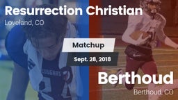 Matchup: Resurrection Christi vs. Berthoud  2018