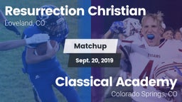 Matchup: Resurrection Christi vs. Classical Academy  2019