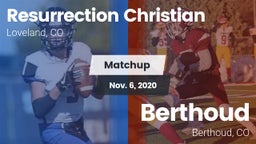 Matchup: Resurrection Christi vs. Berthoud  2020