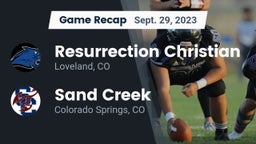 Recap: Resurrection Christian  vs. Sand Creek  2023