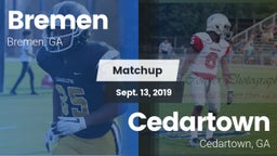 Matchup: Bremen vs. Cedartown  2019