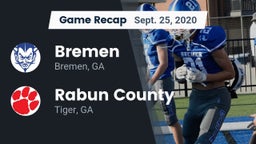 Recap: Bremen  vs. Rabun County  2020