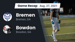 Recap: Bremen  vs. Bowdon  2021