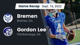 Recap: Bremen  vs. Gordon Lee  2022