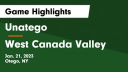 Unatego  vs West Canada Valley  Game Highlights - Jan. 21, 2023
