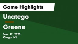Unatego  vs Greene  Game Highlights - Jan. 17, 2023