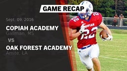 Recap: Copiah Academy  vs. Oak Forest Academy  2016