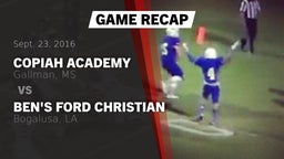 Recap: Copiah Academy  vs. Ben's Ford Christian  2016