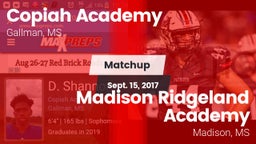 Matchup: Copiah Academy vs. Madison Ridgeland Academy 2017