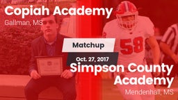 Matchup: Copiah Academy vs. Simpson County Academy 2017