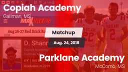 Matchup: Copiah Academy vs. Parklane Academy  2018