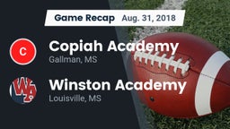 Recap: Copiah Academy  vs. Winston Academy  2018