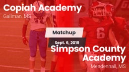 Matchup: Copiah Academy vs. Simpson County Academy 2019